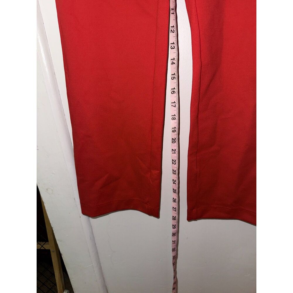 NWT New York & Company Red Orange Pull On Slim Leg Ponte Dress Pants XL - Picture 5 of 8